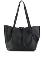 Patrizia Pepe Pleat Tote Bag - Black