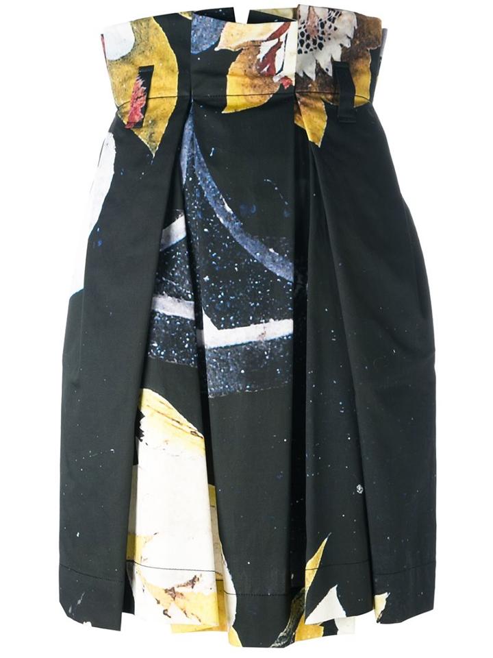 Vivienne Westwood Anglomania Flower Print Pleated Skirt, Women's, Size: 40, Cotton