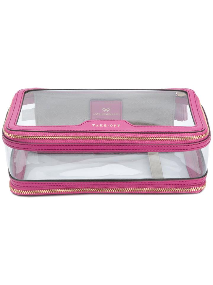 Anya Hindmarch Take Off Travel Purse - Pink & Purple
