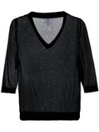 Lydia L. Sibyla Shooting Stars Cropped Top - Black
