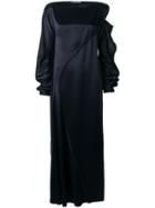 Jil Sander Long Satined Dress - Blue