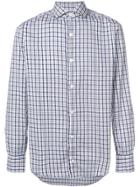Eleventy Checked Button-down Shirt - Blue