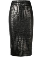 Tom Ford Textured Pencil Skirt - Black
