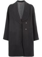 Des Prés Wide Lapel Coat - Grey