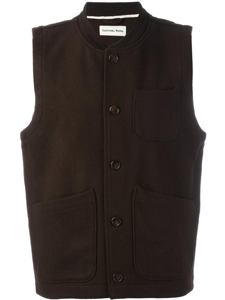 Universal Works Chore Waistcoat, Men's, Size: Medium, Brown, Polyamide/wool