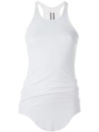 Rick Owens Curved Hem Tank Top, Women's, Size: 46, White, Silk/viscose