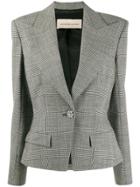 Alexandre Vauthier Checked Structured Blazer - Black