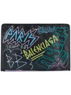 Balenciaga Bazar Graffiti Clutch - Black