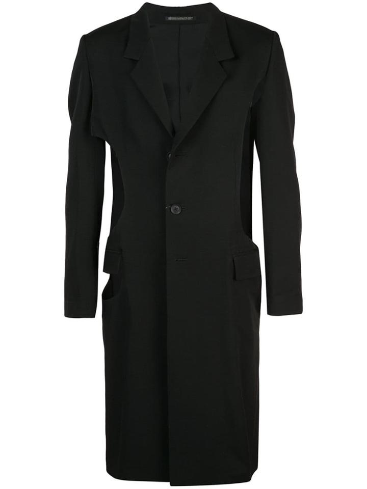 Yohji Yamamoto Long Cut-out Blazer - Black