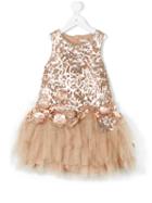 Mischka Aoki - The Royal Princess Dress - Kids - Silk/polyamide/polyester - 8 Yrs, Nude/neutrals