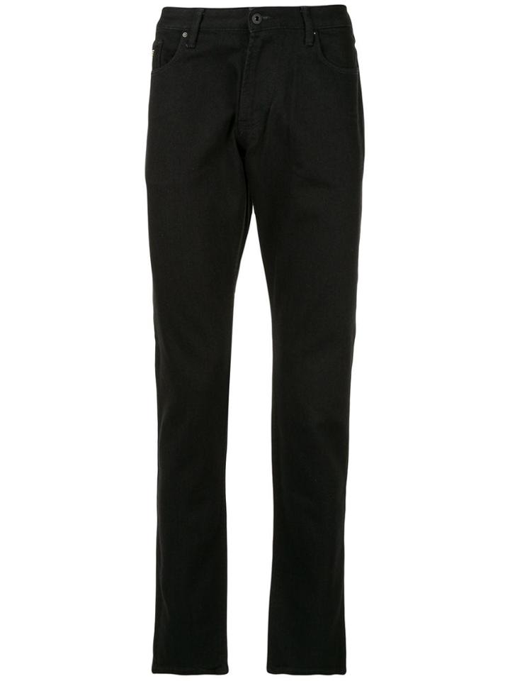 Emporio Armani Mid-rise Slim-fit Jeans - Blue