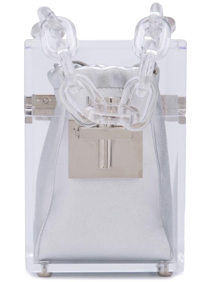 Oscar De La Renta Alibi Acrylic Glass Bag - Metallic