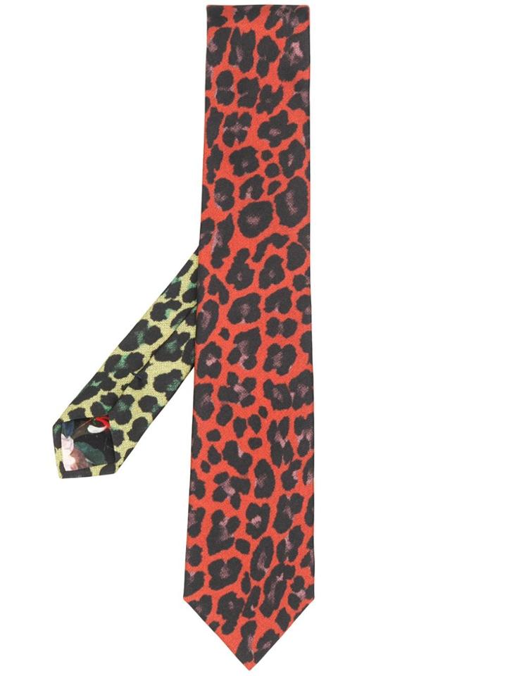 Paul Smith Animal Print Silk Tie - Red