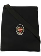 Tu Es Mon Trésor Embroidered Heart Tote Bag - Black