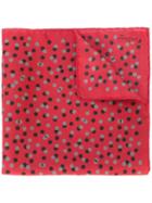 Lanvin Polka Dot Pocket Square, Men's, Red, Silk