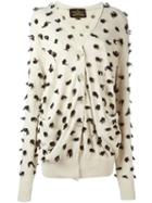 Vivienne Westwood Anglomania Pom-pom Details Cardigan, Women's, Size: S/m, Nude/neutrals, Cotton/acrylic/polyamide/wool