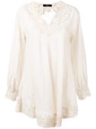 Steffen Schraut Floral Lace Blouse, Women's, Size: 36, Nude/neutrals, Linen/flax
