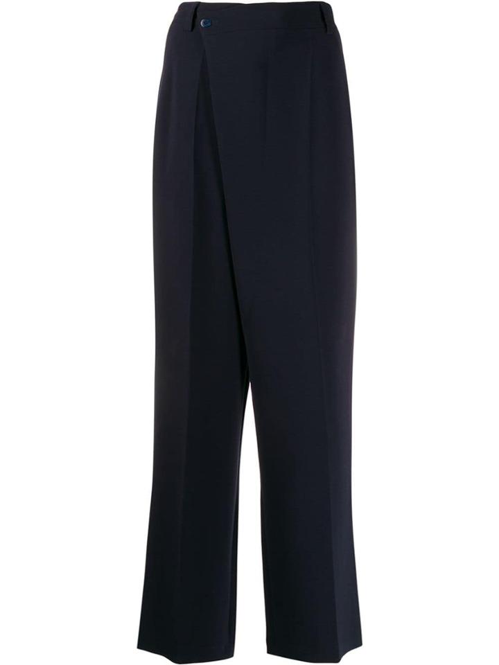 Brag-wette Flared Style Trousers - Blue