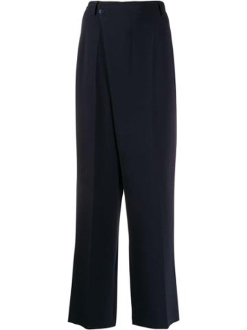 Brag-wette Flared Style Trousers - Blue