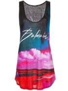 Balmain Tropical Print Long Vest - Multicolour