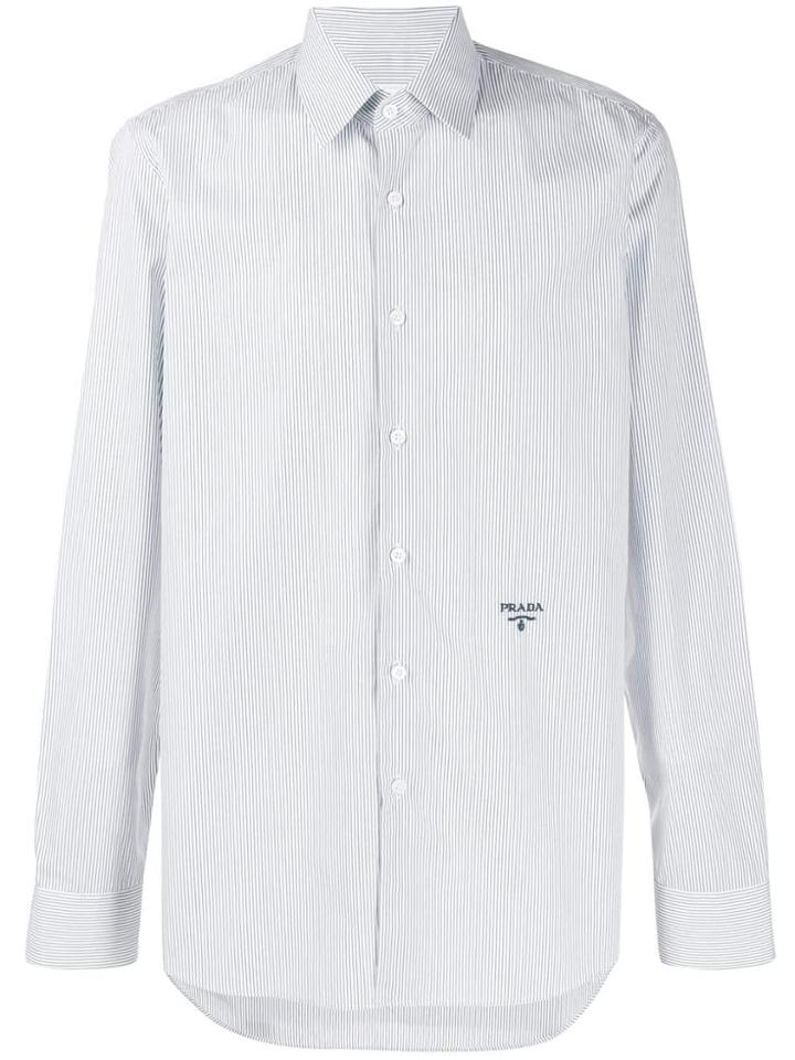 Prada Pinstripe Tailored Shirt - Blue