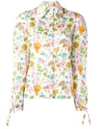 Olympia Le-tan Mushroom Print Shirt, Women's, Size: 38, White, Cotton