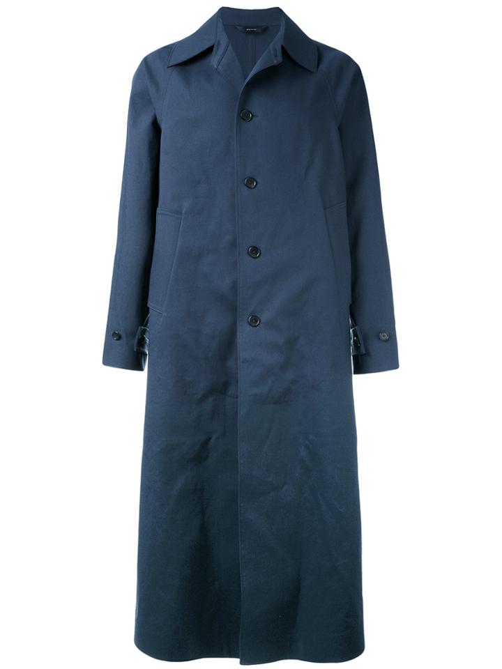 Jil Sander Long Trench Coat - Blue