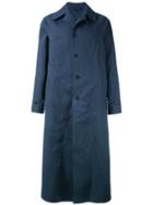 Jil Sander Long Trench Coat - Blue