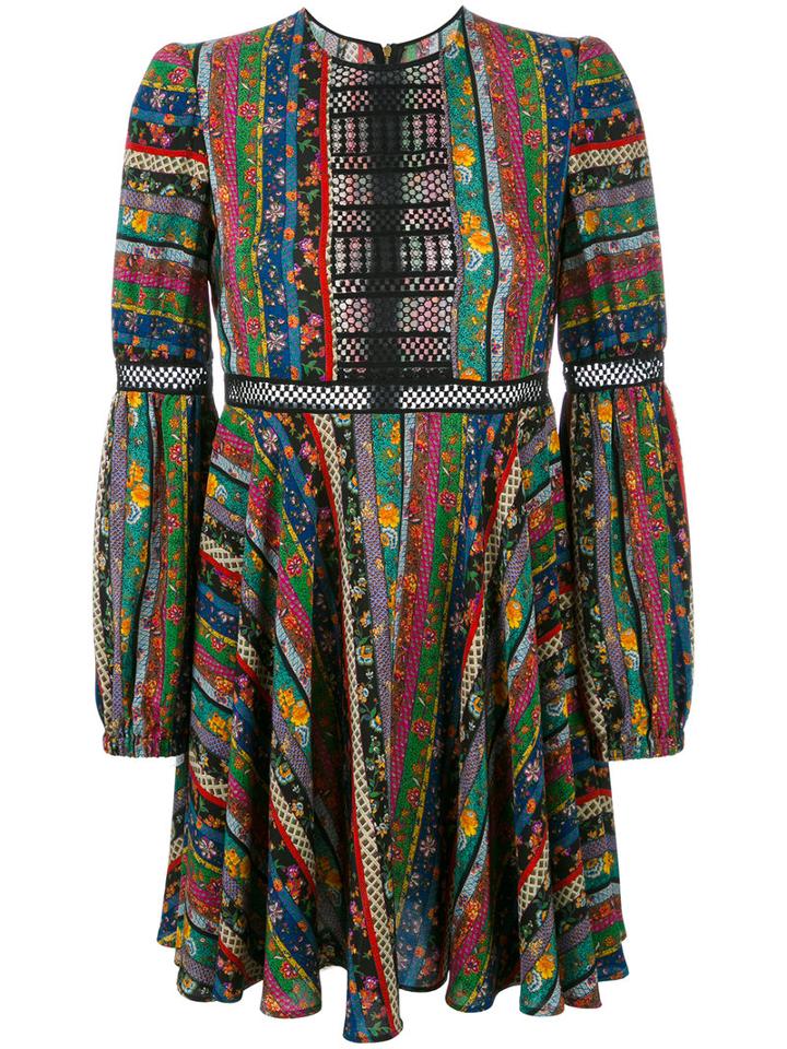 Philosophy Di Lorenzo Serafini Striped Mini Empire Dress, Women's, Size: 44, Cotton/silk/polyester