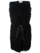 Wanda Nylon Sleeveless Belted Coat