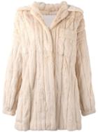 Ermine Fur Coat, Women's, Size: Large, Nude/neutrals, Fendi Vintage