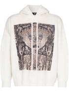 Edward Crutchley Graphic Print Hoodie - White