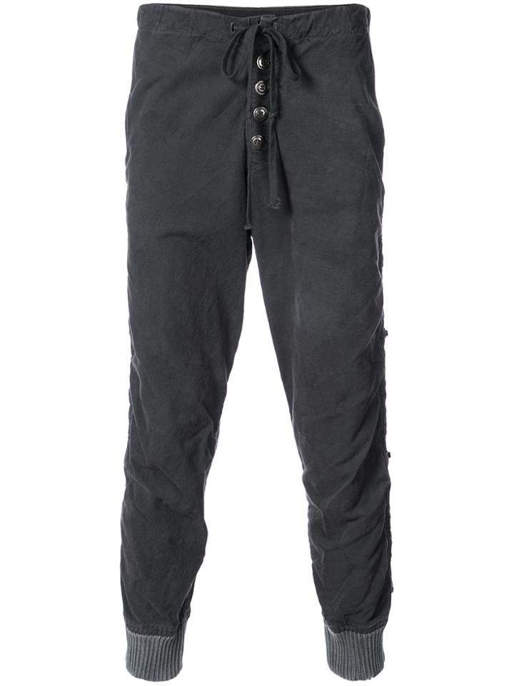 Greg Lauren Tent Stacked Lounge Pants - Grey