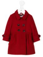 Tailored Double Breasted Coat, Toddler Girl's, Size: 36 Mth, Red, Burberry Kids
