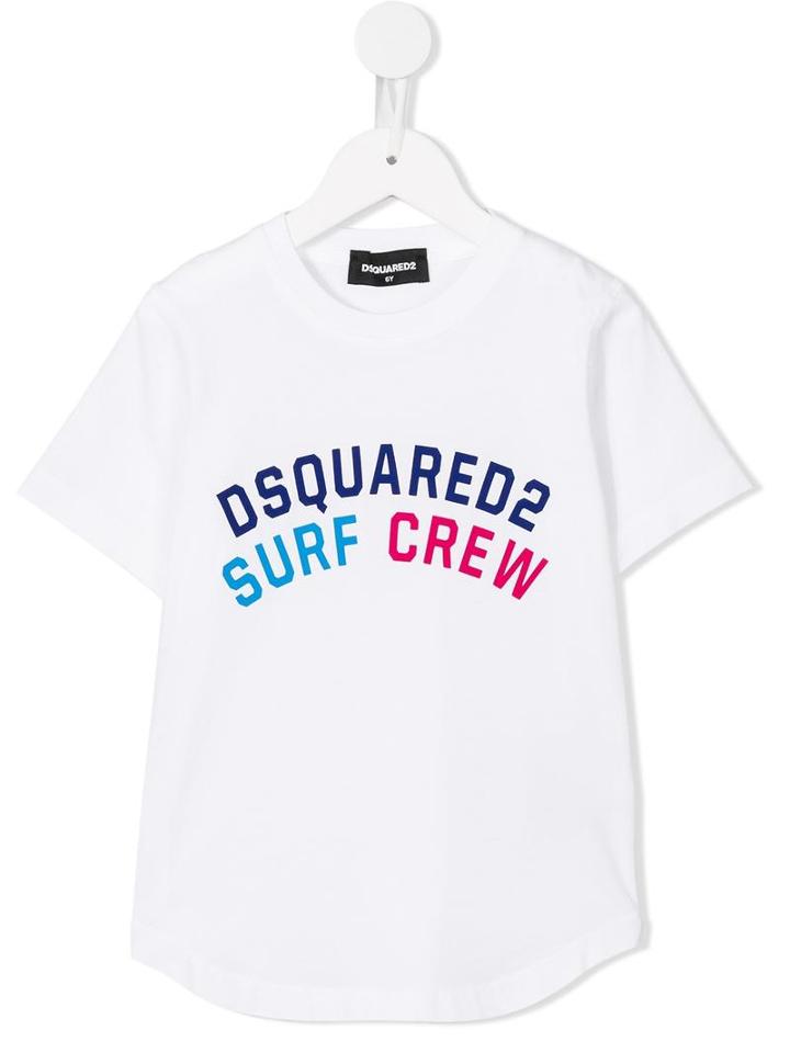Dsquared2 Kids Surf Crew T-shirt, Boy's, Size: 8 Yrs, White