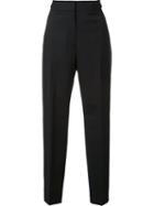 Alexander Wang High-waisted Trousers, Women's, Size: 6, Black, Polyester/spandex/elastane/virgin Wool