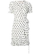 Dvf Diane Von Furstenberg Kelly Ruffled Mini Wrap Dress - White