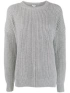 Loewe Ribbed Knit Jumper - Grey