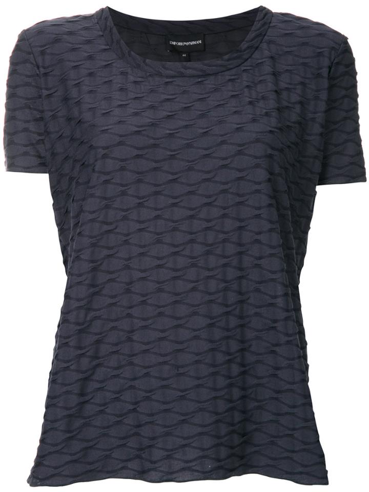 Emporio Armani Textured T-shirt - Blue