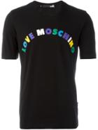 Love Moschino Logo Print T-shirt, Men's, Size: Large, Black, Cotton/spandex/elastane