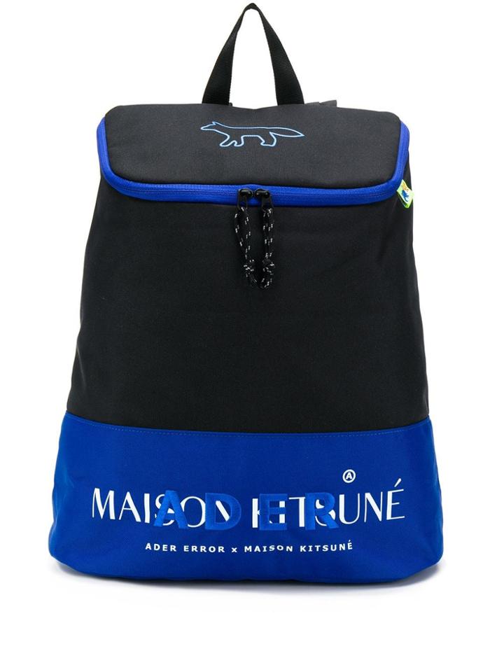 Ader Error Error Print Backpack - Black