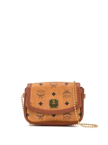 Mcm Pre-owned Mini Logo Shoulder Bag - Brown