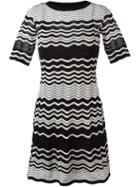 M Missoni Zig-zag Patter Short Dress, Women's, Size: 48, Black, Cotton/acrylic/polyamide/wool