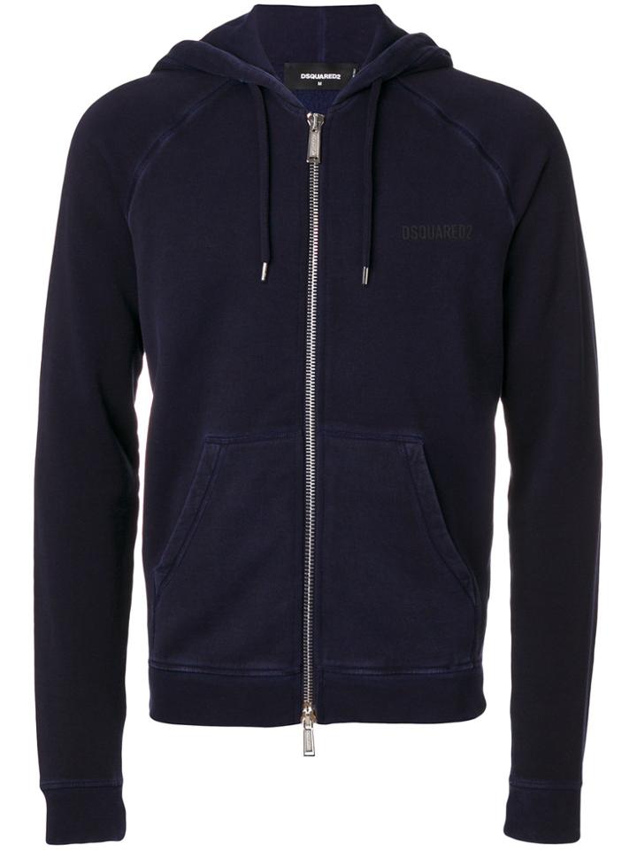 Dsquared2 Logo Print Hoodie - Blue