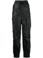 Alexander Wang Leather-look Track Pants - Black