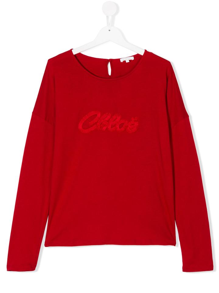 Chloé Kids Teen Embroidered T-shirt