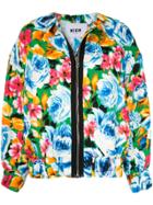 Msgm Floral Pattern Bomber Jacket - Multicolour