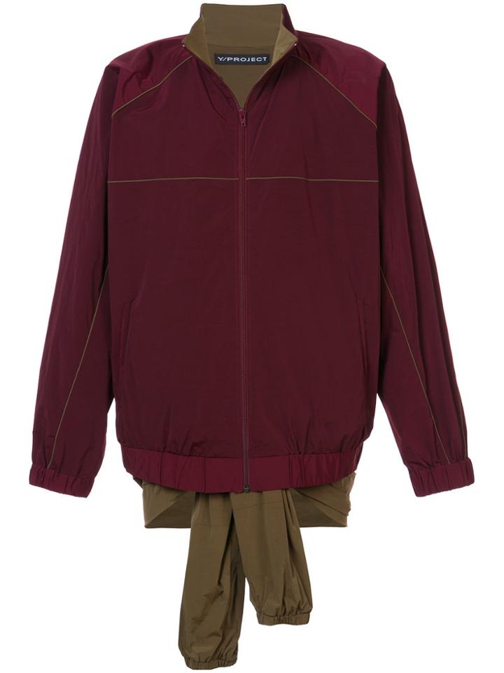 Y / Project Mock Layer Coach Jacket - Red