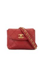 Chanel Pre-owned Cosmos Line Chain Waist Bag - Red