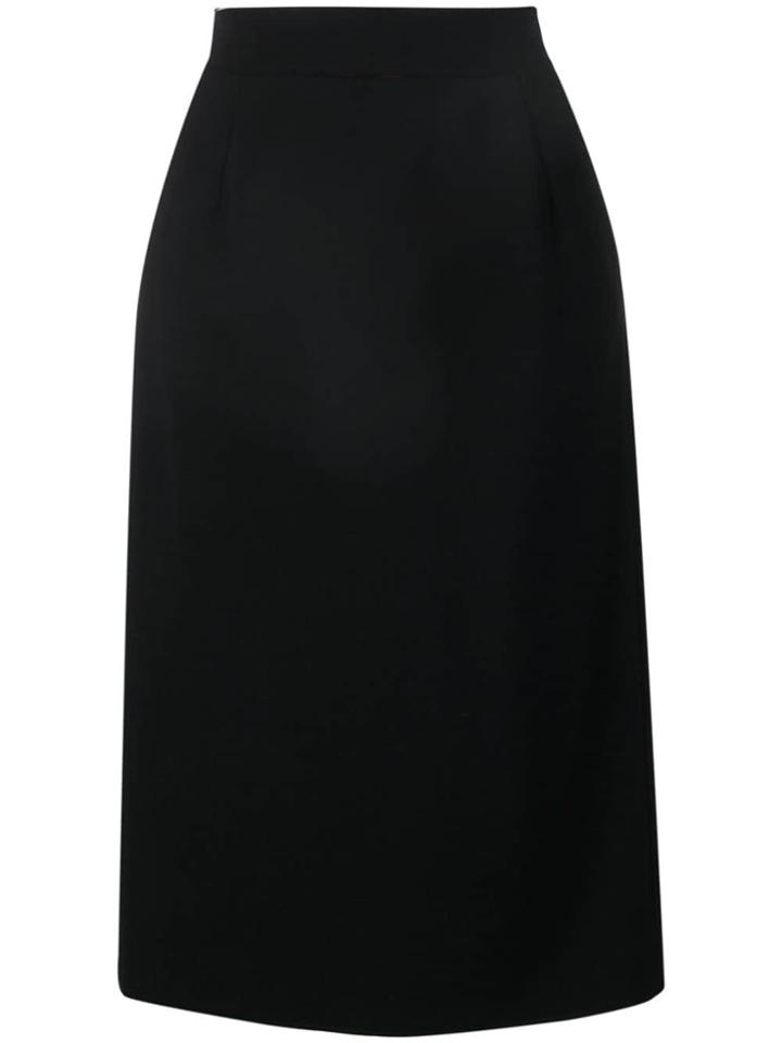 Thom Browne Raw-edge Pencil Skirt - Blue